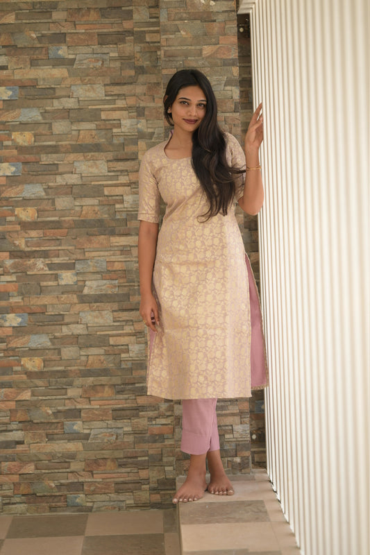 Chanderi Banaras Suit