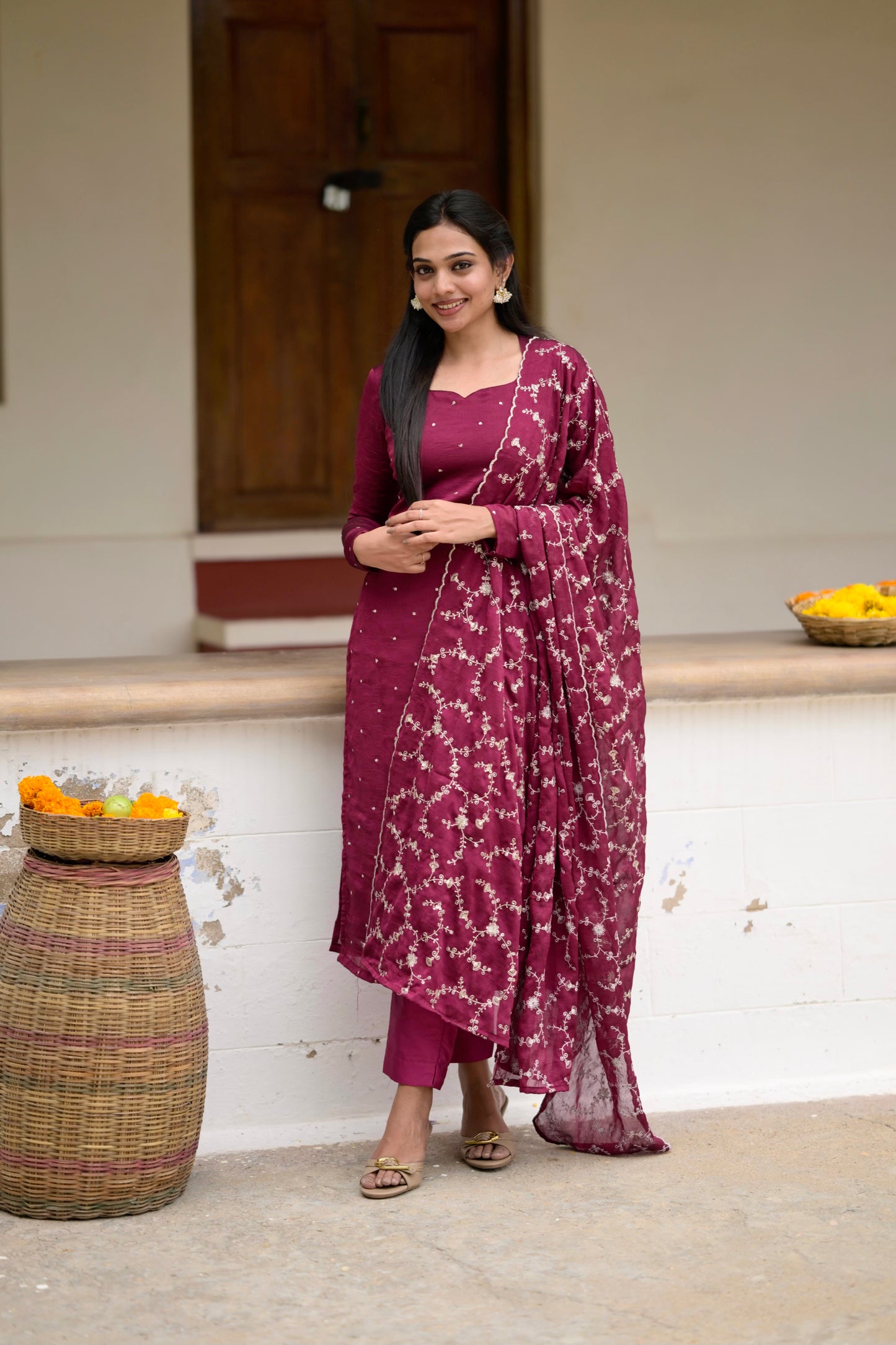 Mulberry Vichithra silk suit