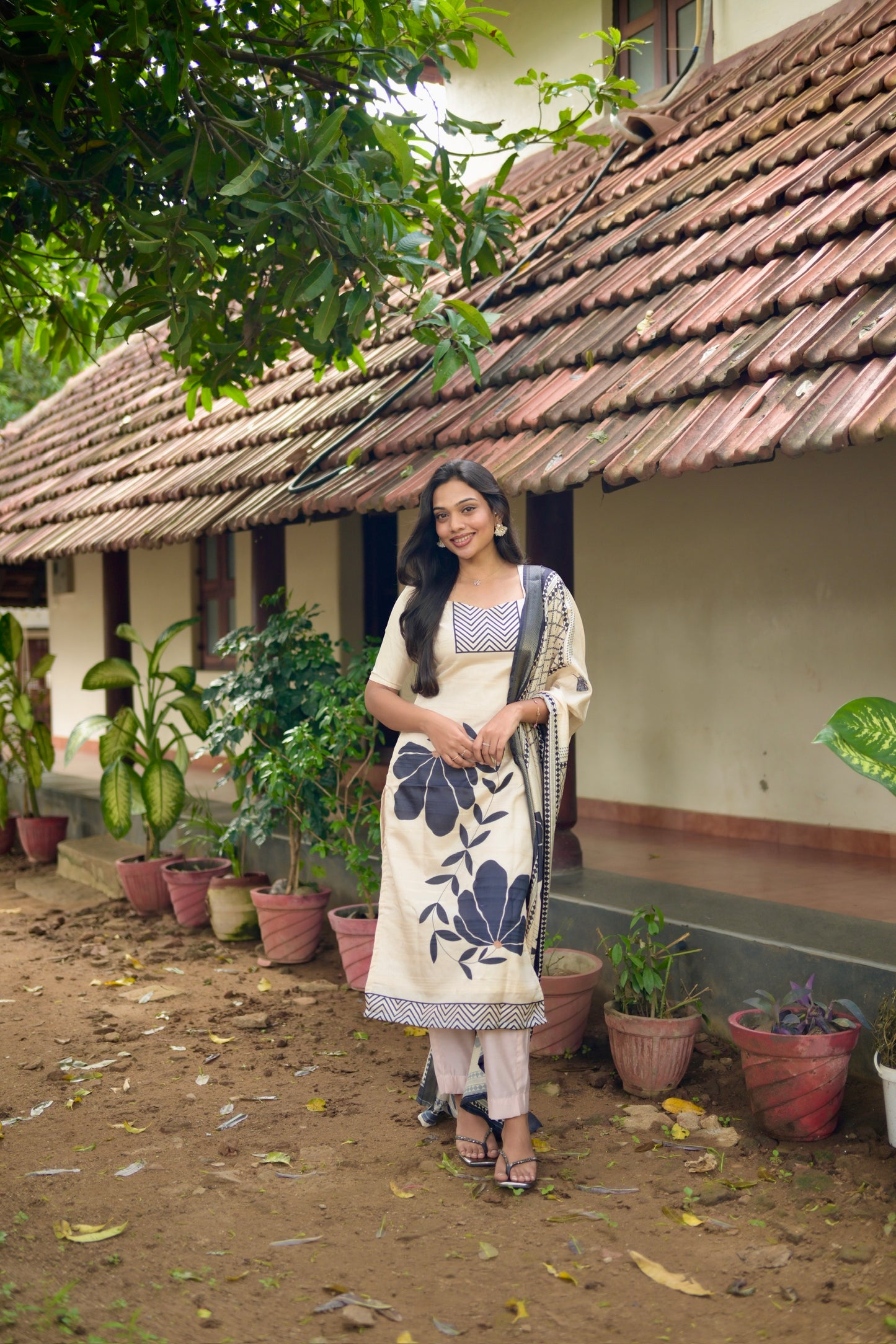White printed salwar suit