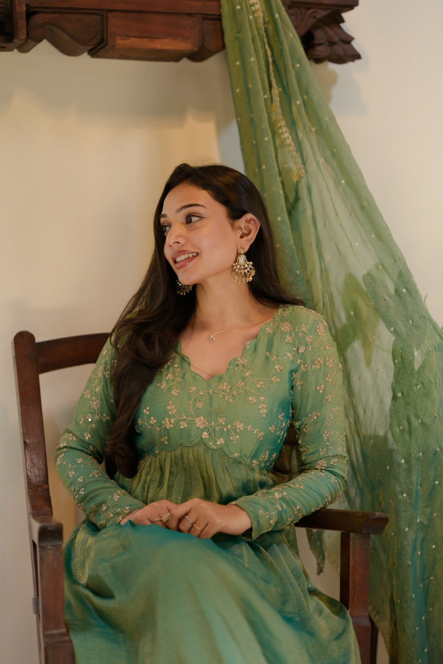 Green Alia cut Suit