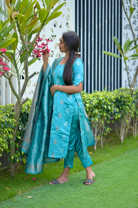 Soft Silk Banaras Suit