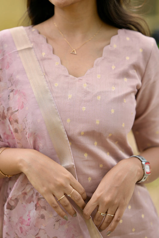 Tissue brocade salwar suit