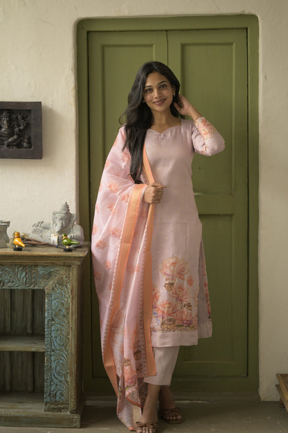 Lotus Embroidered Salwar Suit