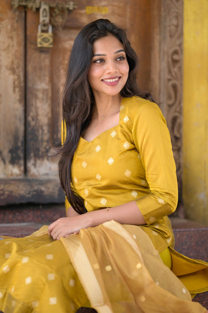 Chanderi Brocade Salwar Suit