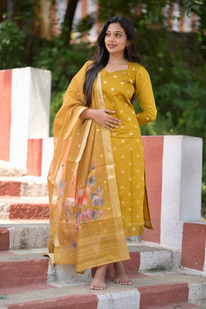 Chanderi Brocade Salwar Suit