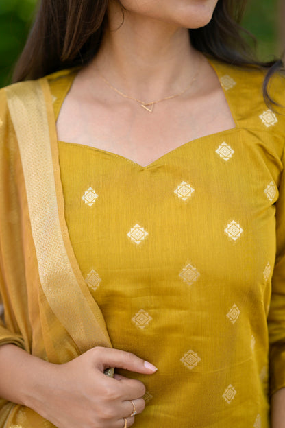 Chanderi Brocade Salwar Suit