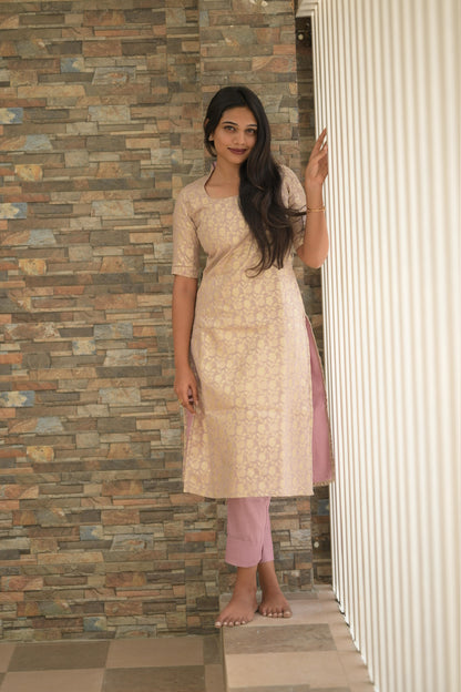 Chanderi Banaras Suit