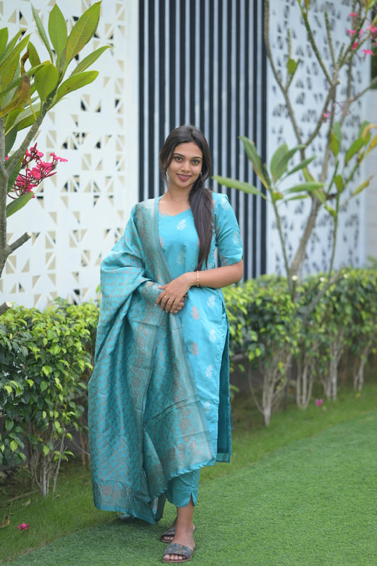 Soft Silk Banaras Suit