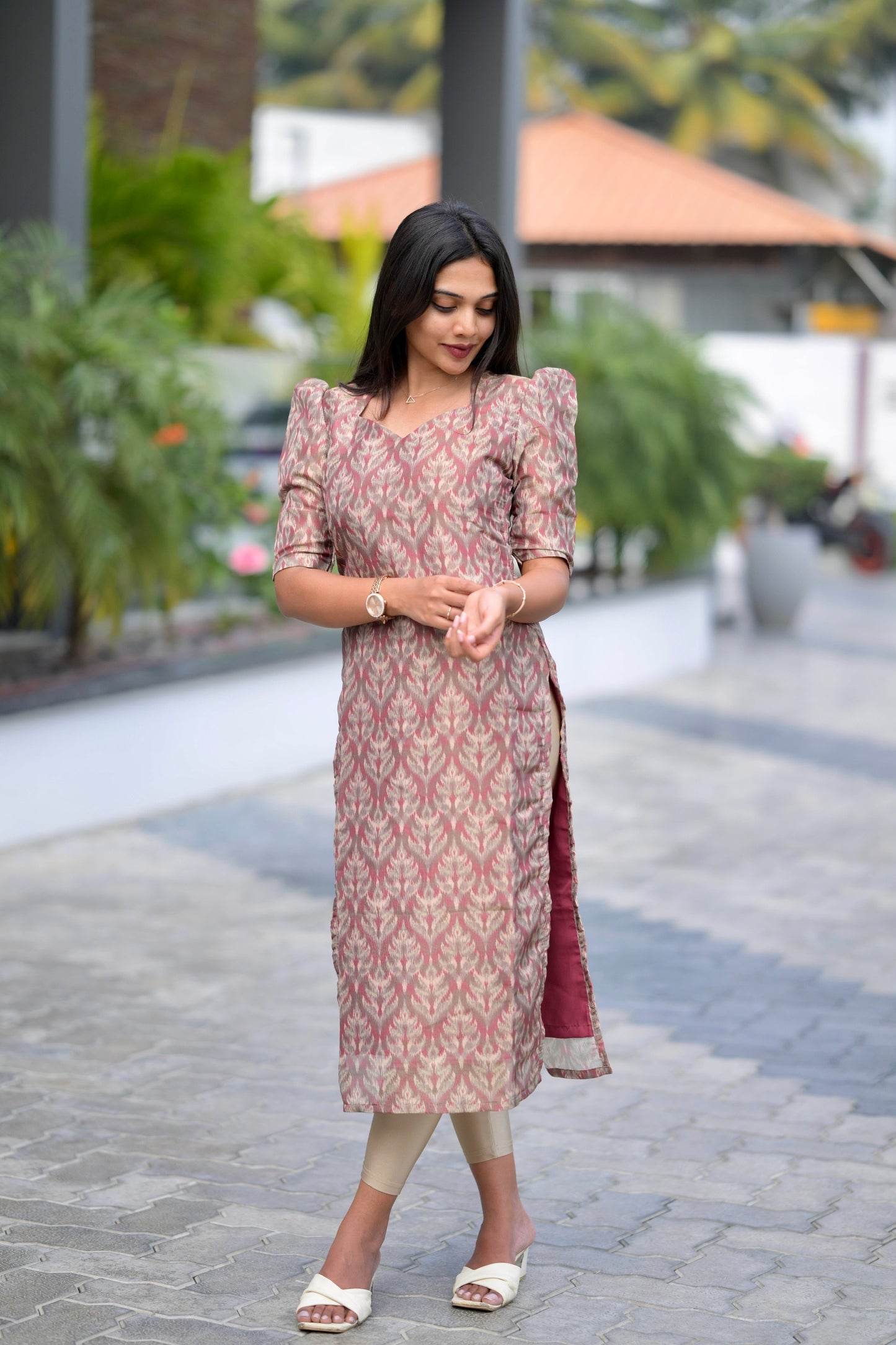 Crushed Tissue Kurta