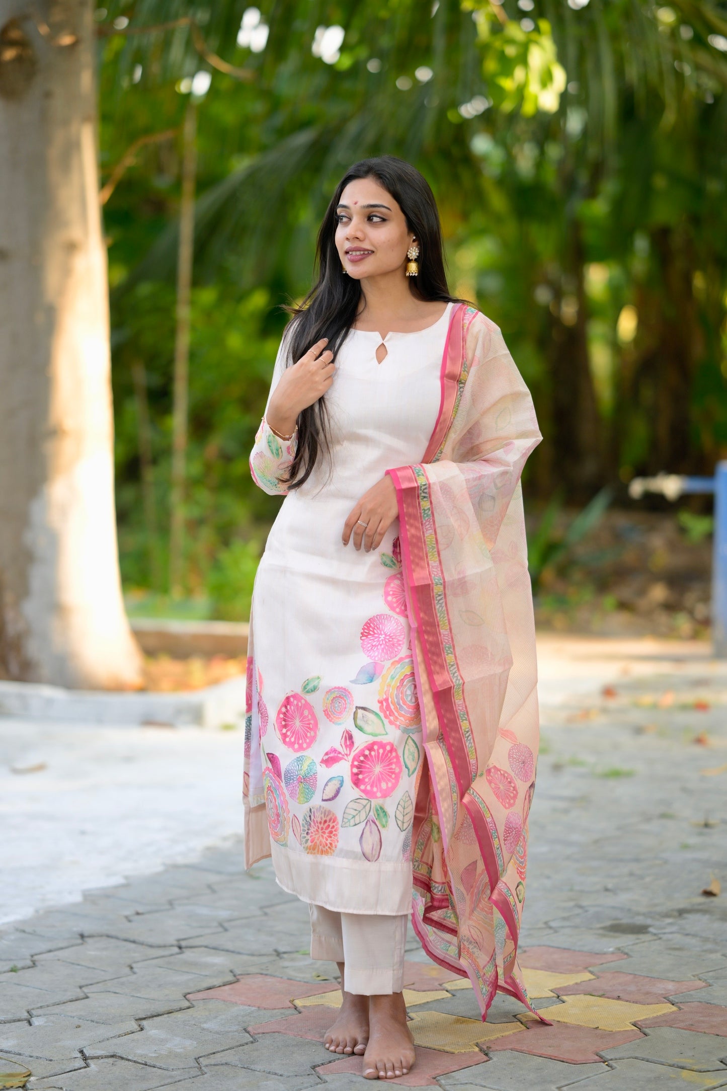Tissue printed Salwar Suit