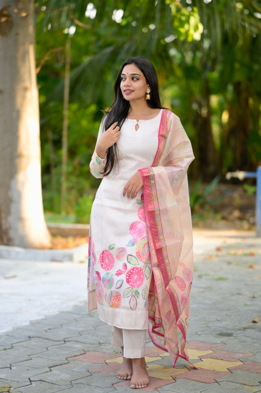 Tissue printed Salwar Suit