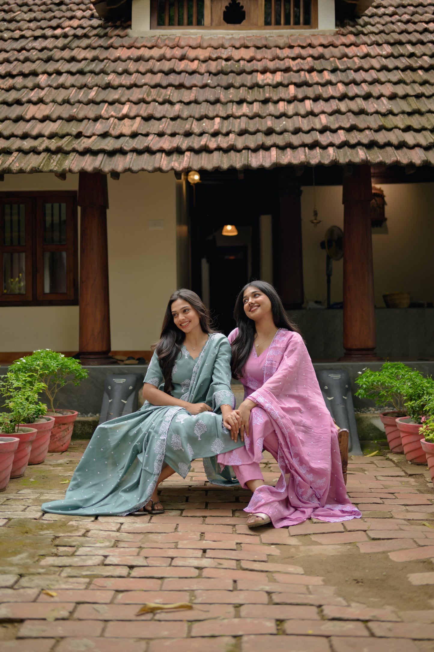 Lilac Mul Chanderi Salwar suit