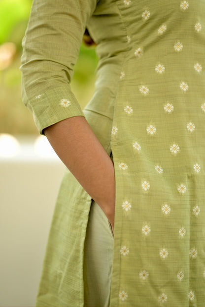 Green Cotton Salwar Suit