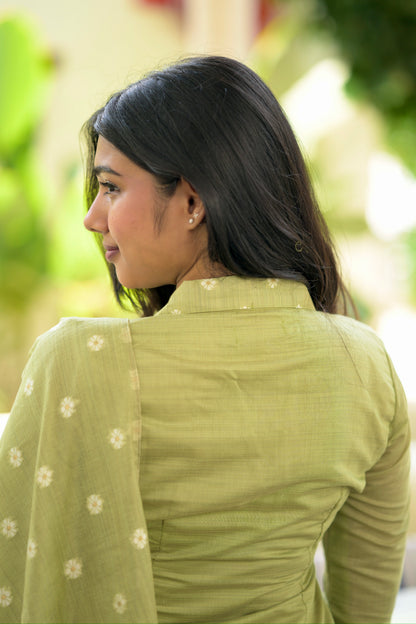 Green Cotton Salwar Suit