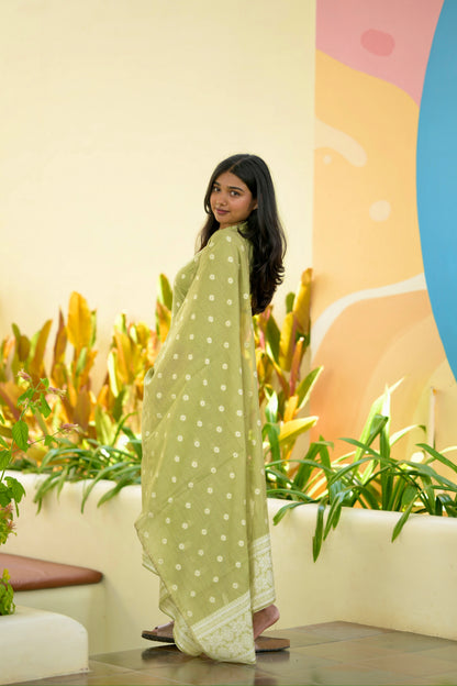 Green Cotton Salwar Suit