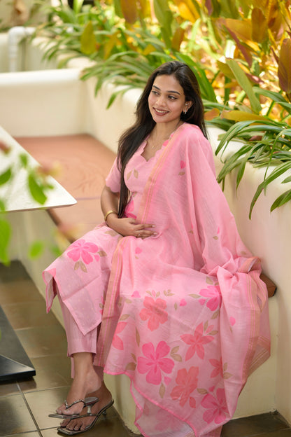 Pink Floral Salwar