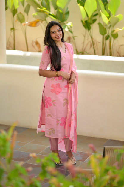 Pink Floral Salwar