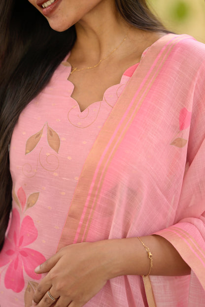 Pink Floral Salwar