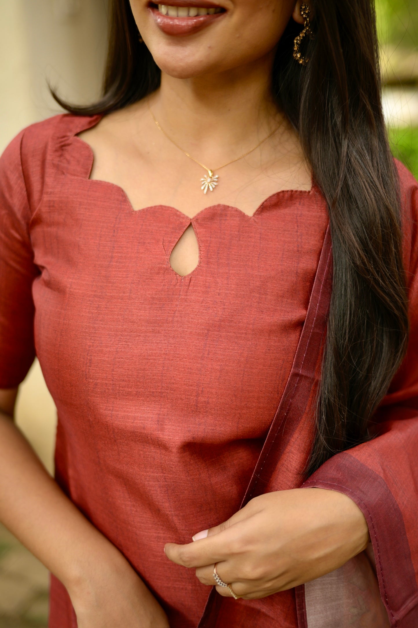 Red Embroidered Salwar Suit