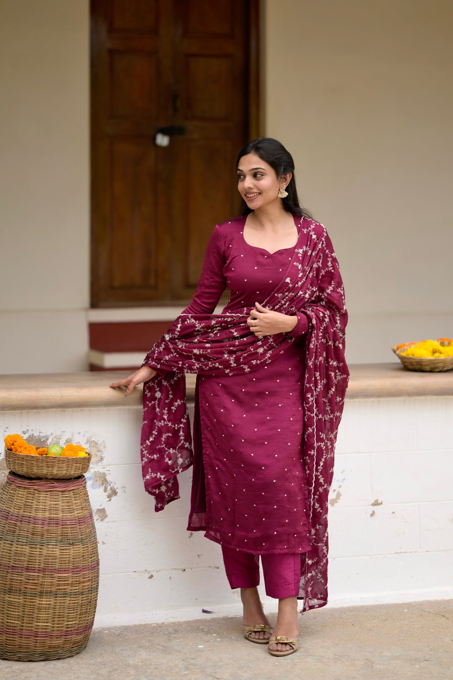 Mulberry Vichithra silk suit