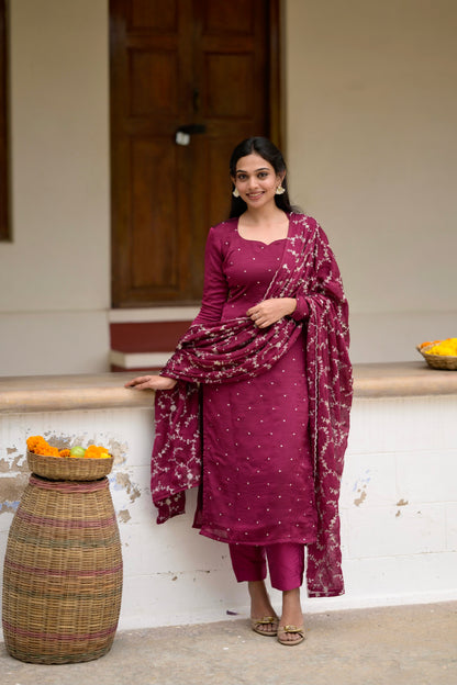 Mulberry Vichithra silk suit