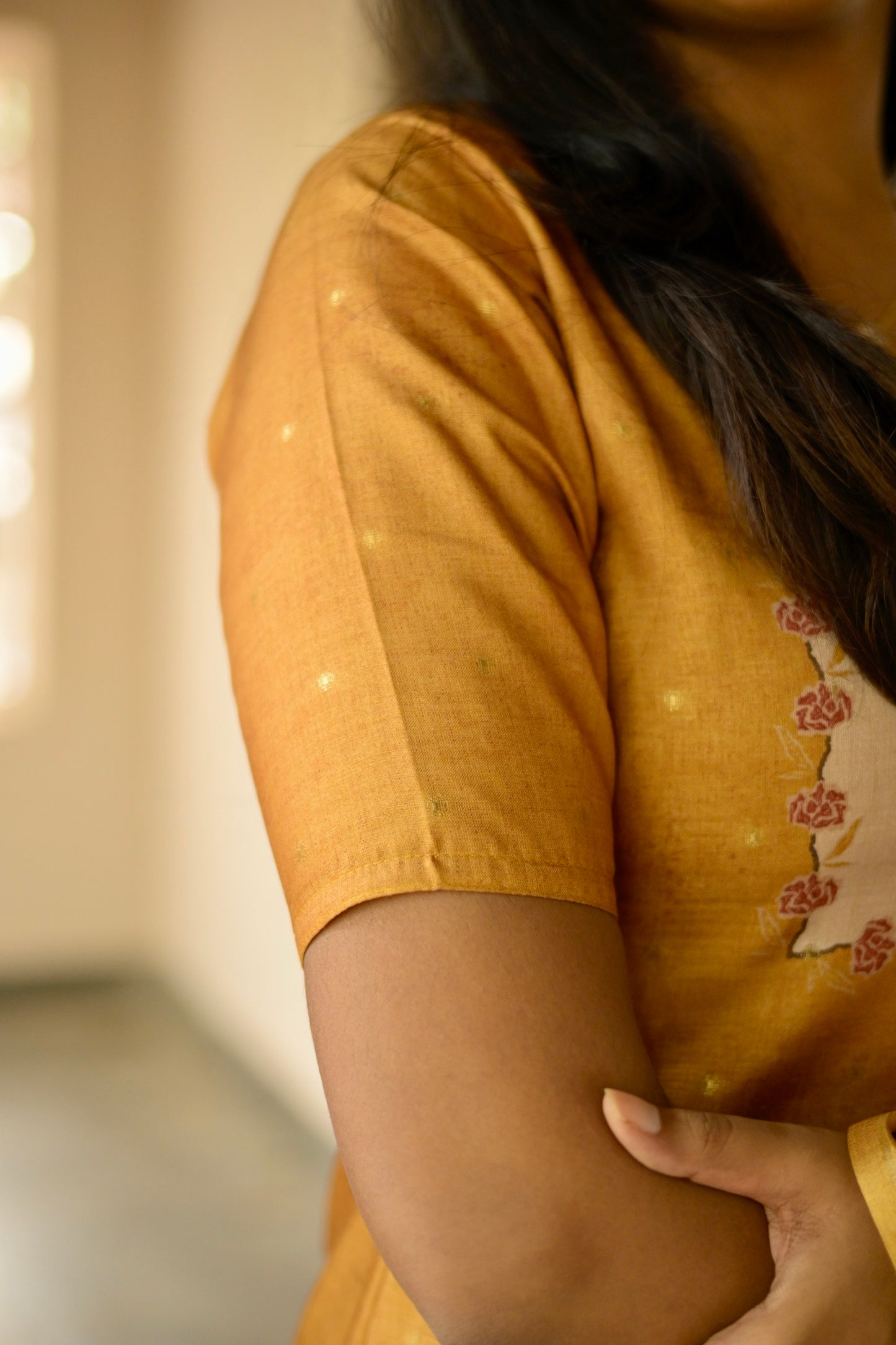 Yellow printed salwar suit