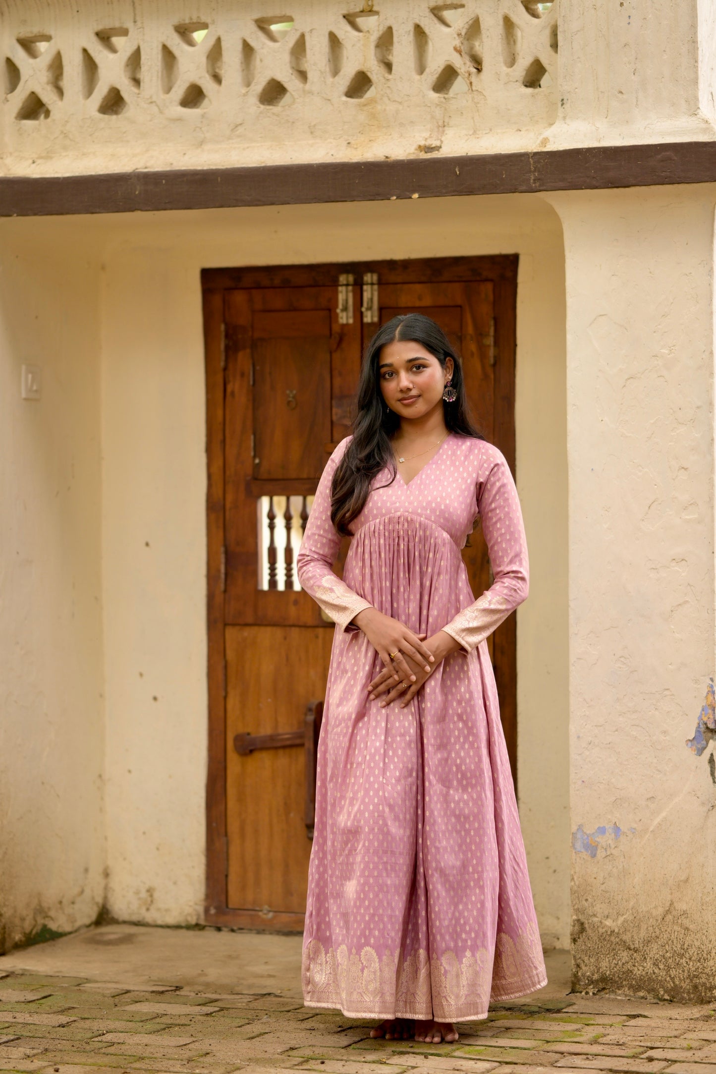 Lilac Tissue brocade suit