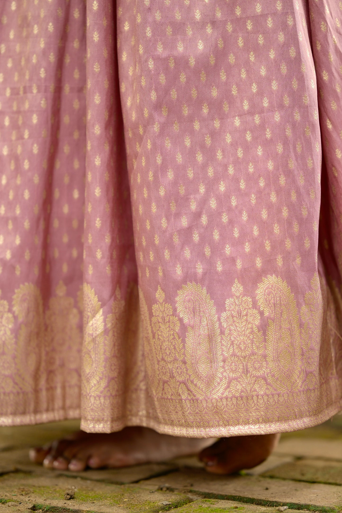 Lilac Tissue brocade suit