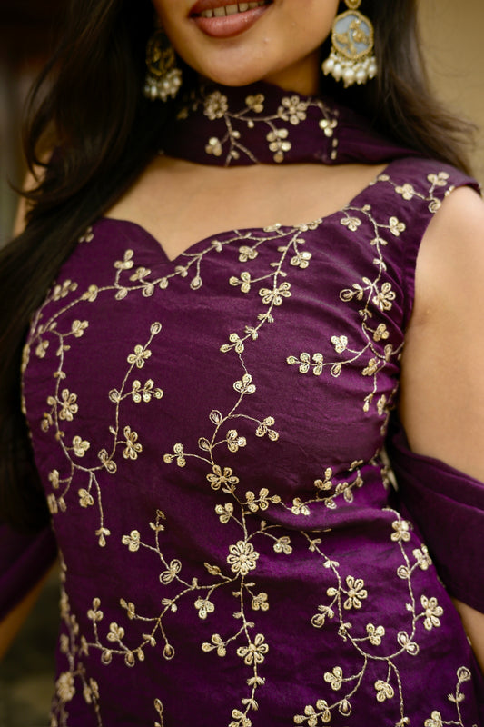 Purple Sharara Suit