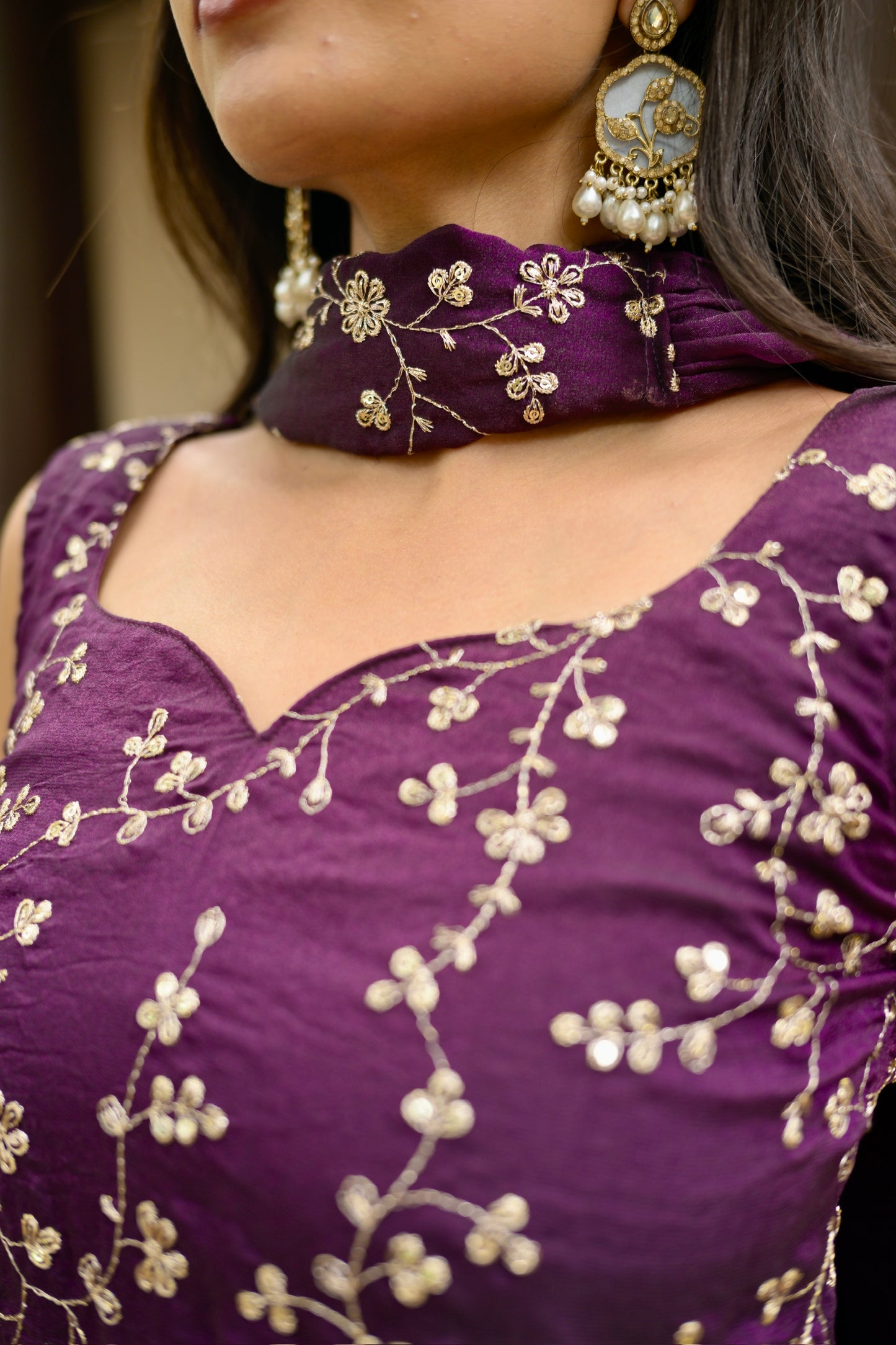 Purple Sharara Suit