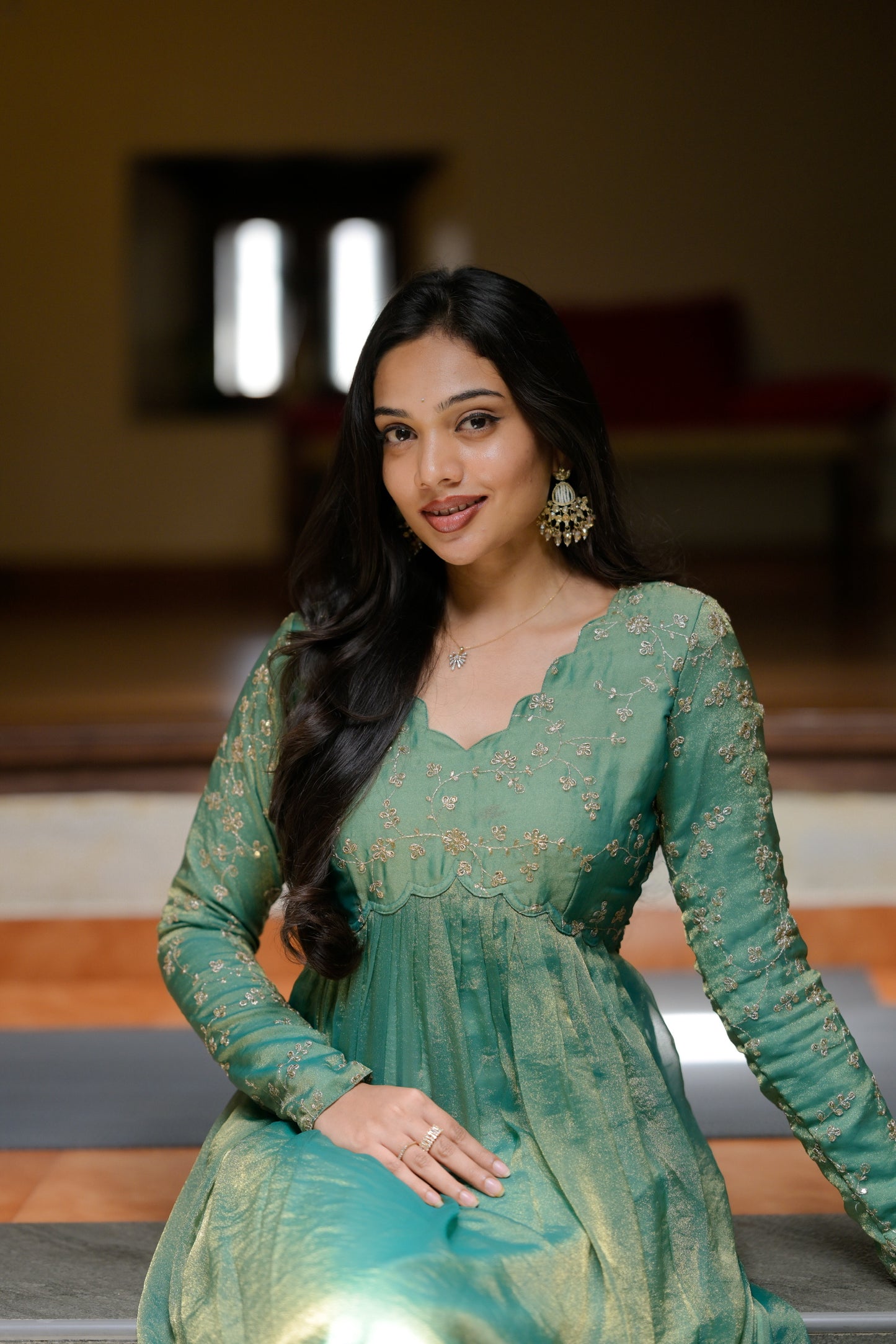 Green Alia cut Suit