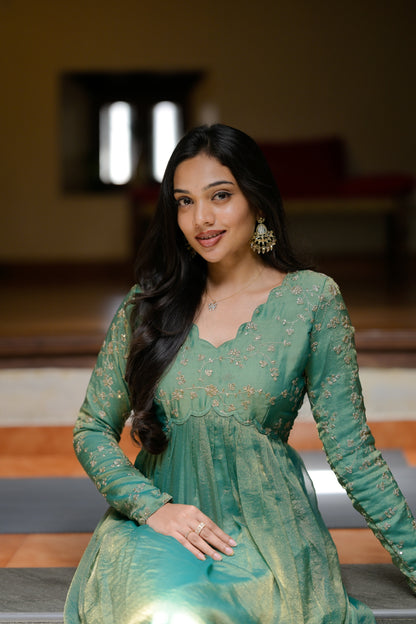 Green Alia cut Suit