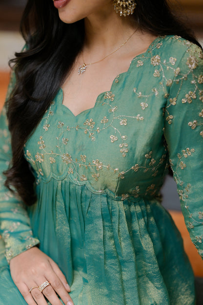 Green Alia cut Suit