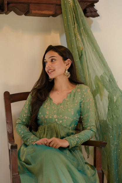Green Alia cut Suit