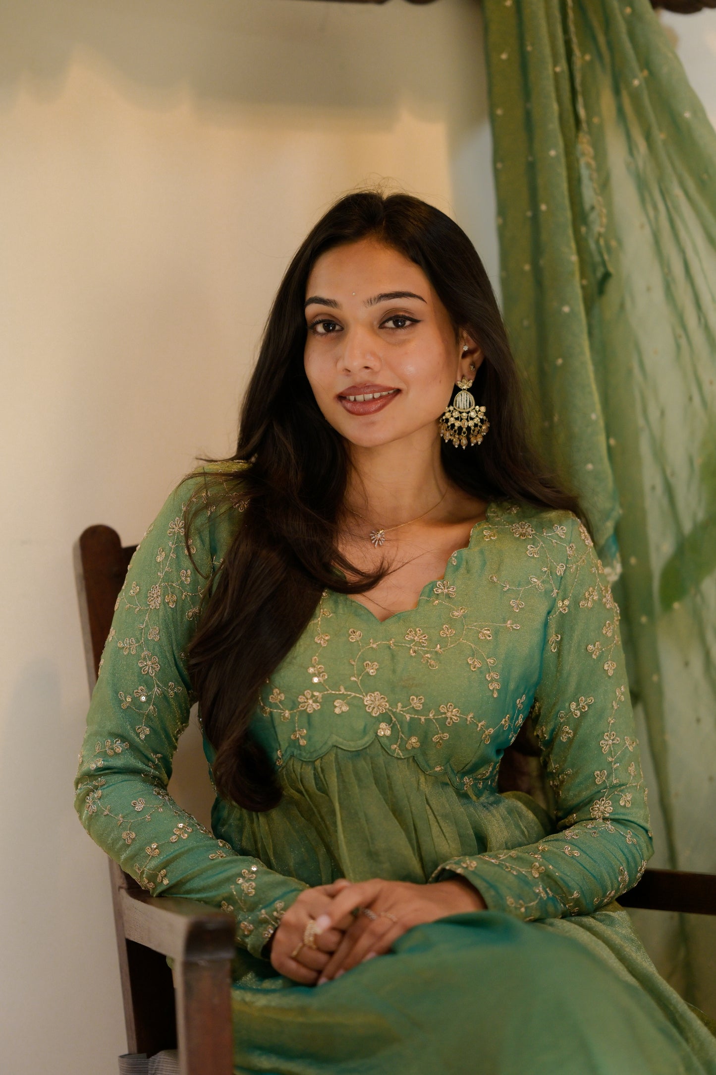 Green Alia cut Suit