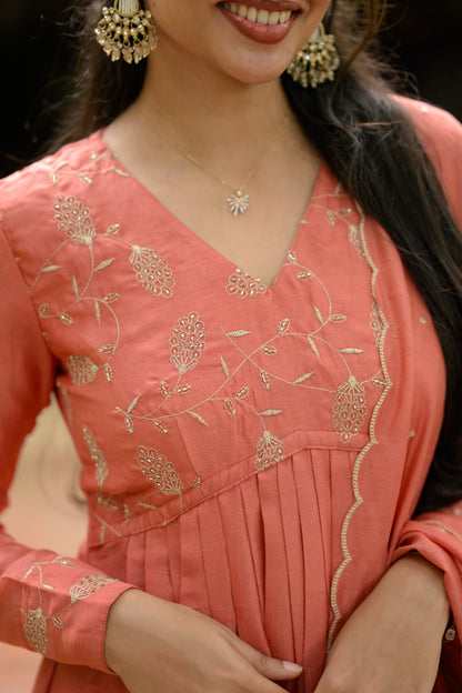 Peach Alia Cut Suit