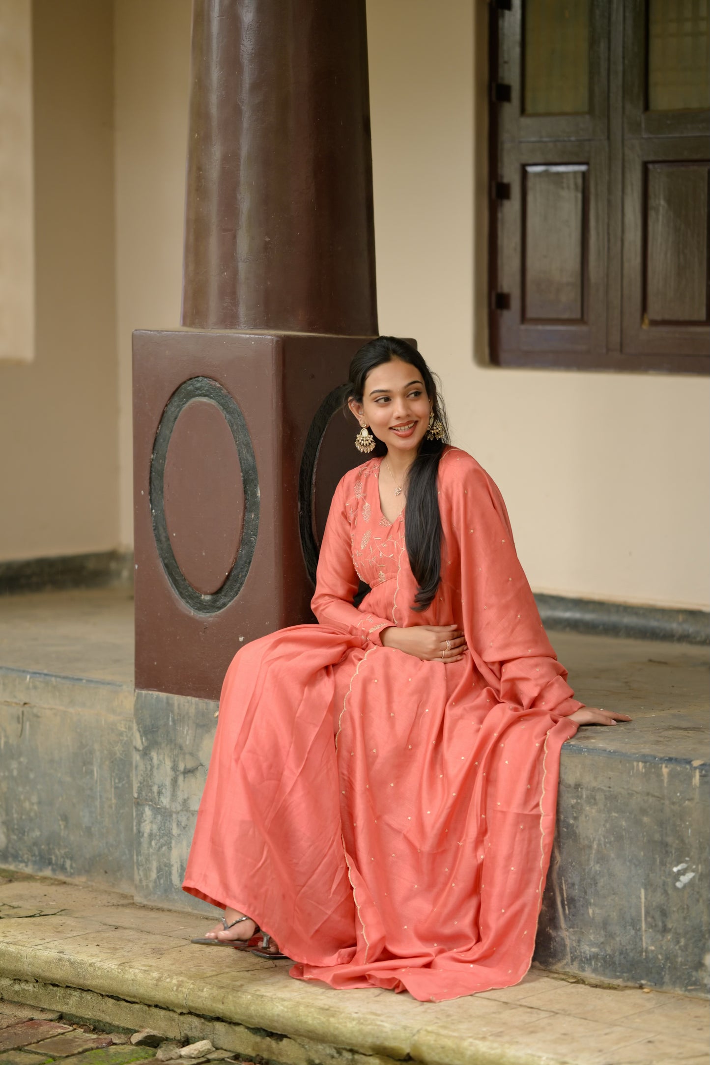 Peach Alia Cut Suit