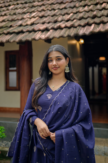 Navy blue Aline Suit