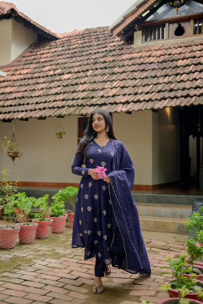 Navy blue Aline Suit