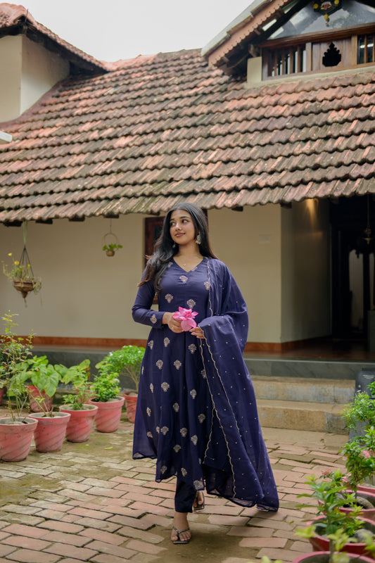 Navy blue Aline Suit