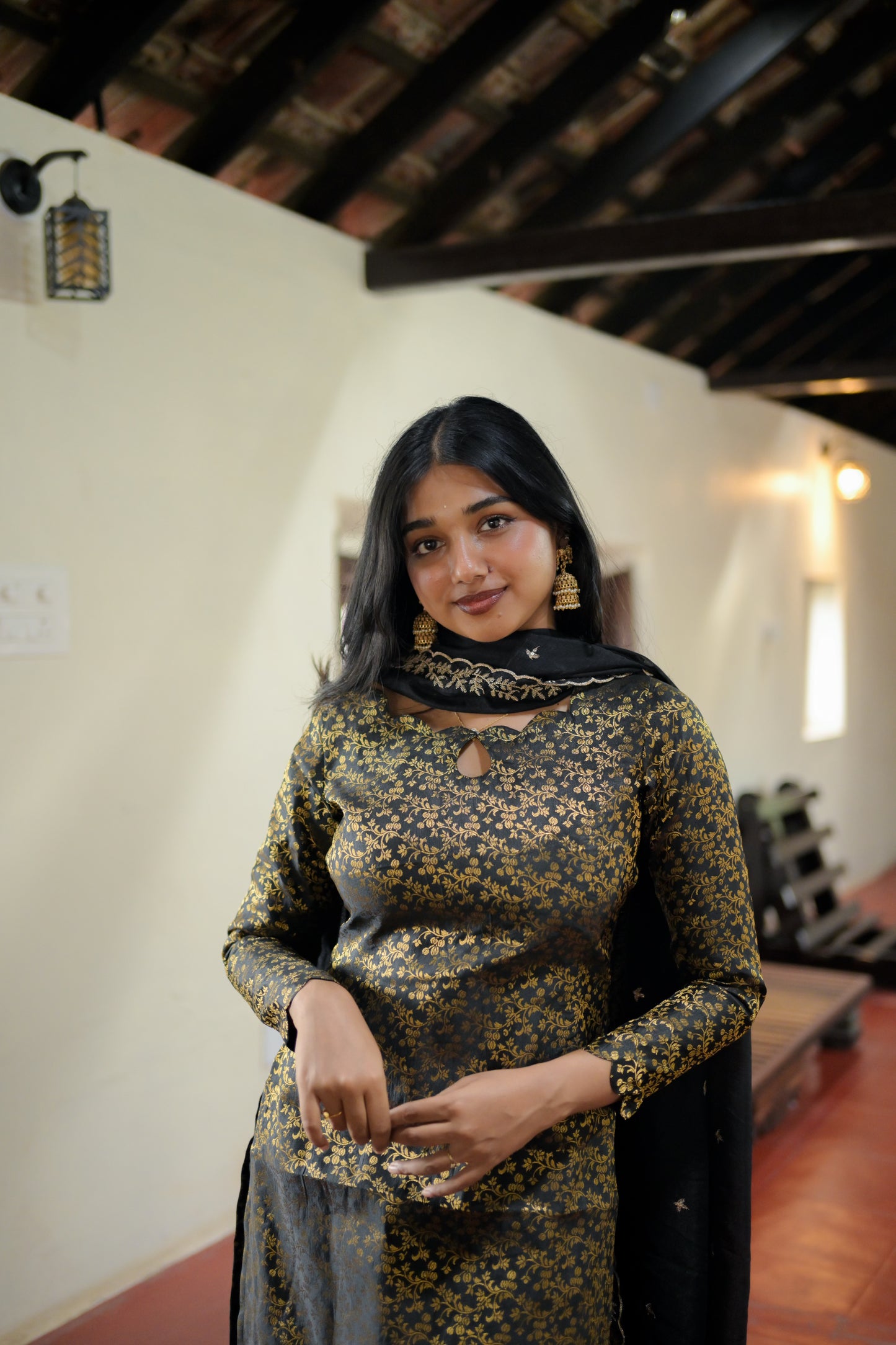 Black Banaras Suit