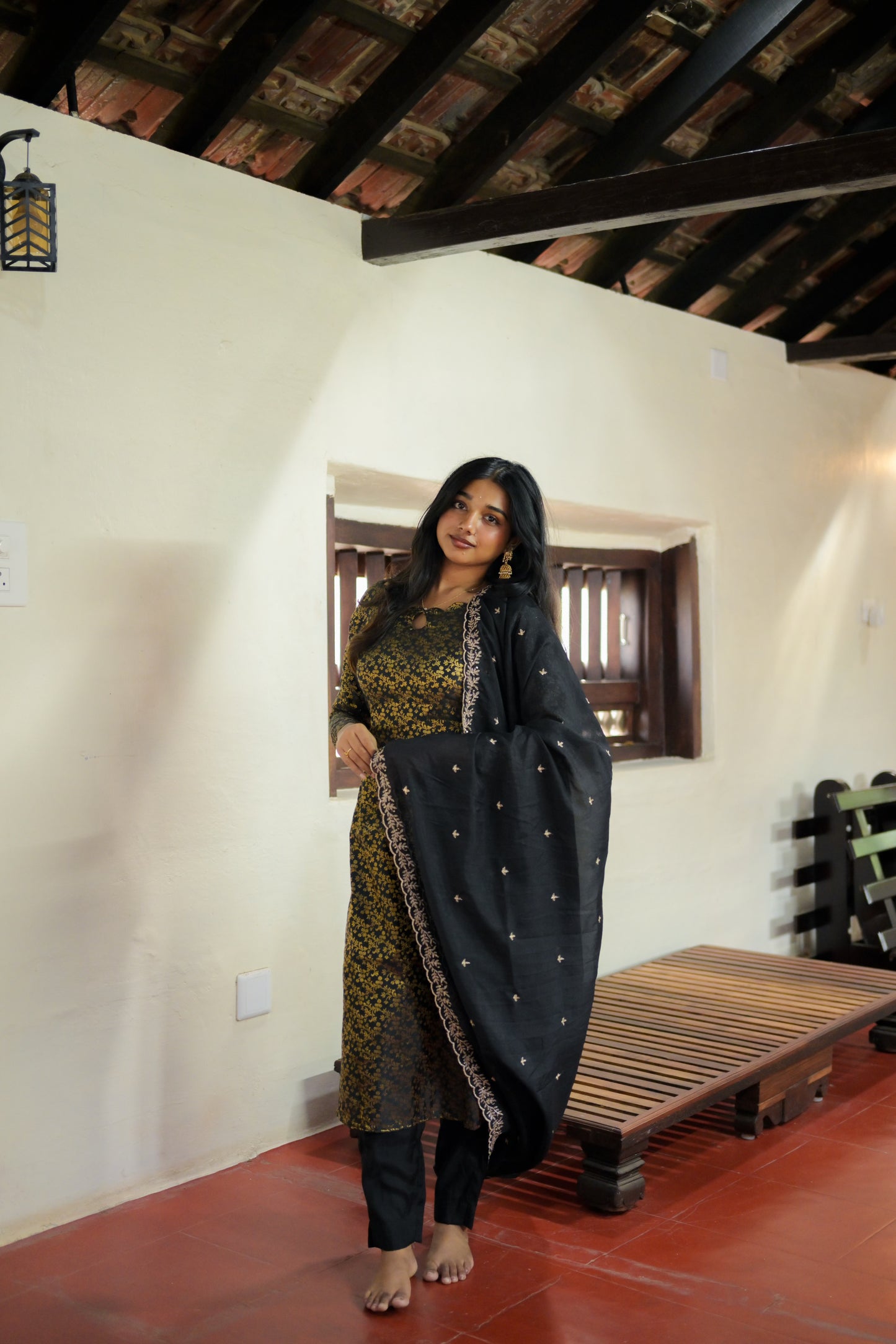 Black Banaras Suit