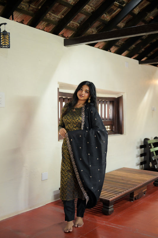 Black Banaras Suit