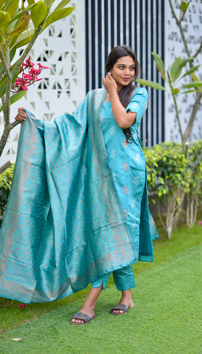 Soft Silk Banaras Suit
