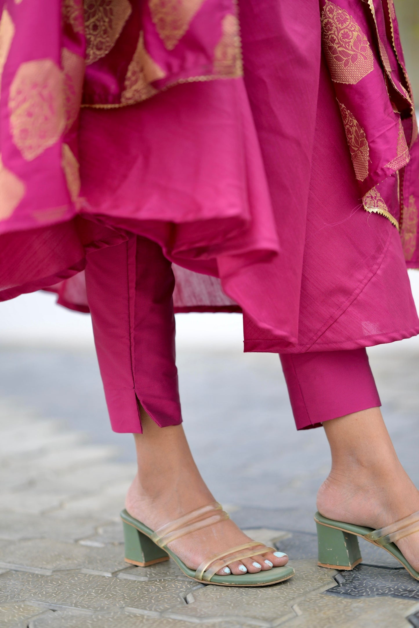 Anarkali with Banarasi Dupatta