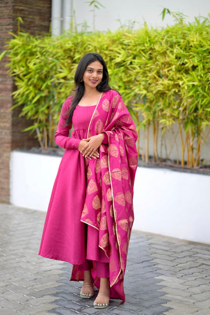 Anarkali with Banarasi Dupatta