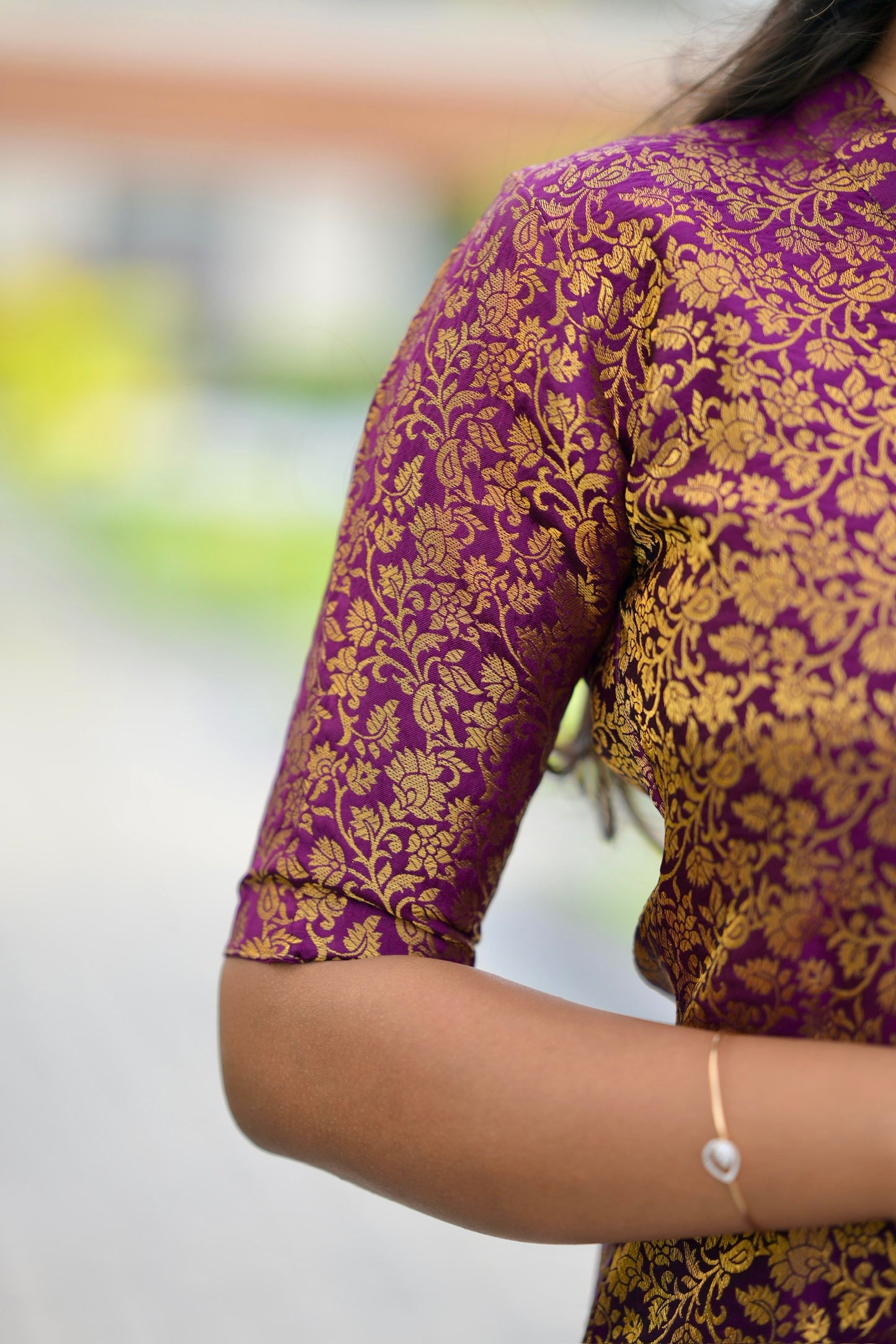 Wine Banaras Suit