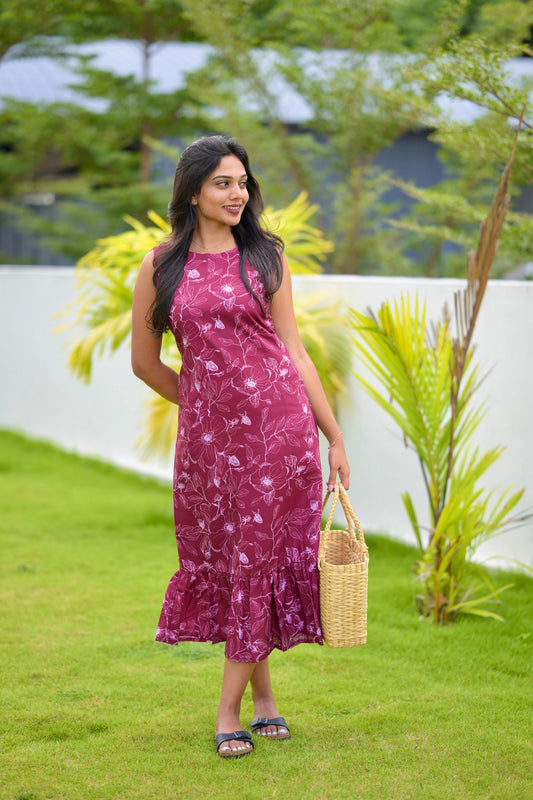 Maroon Modal Dress