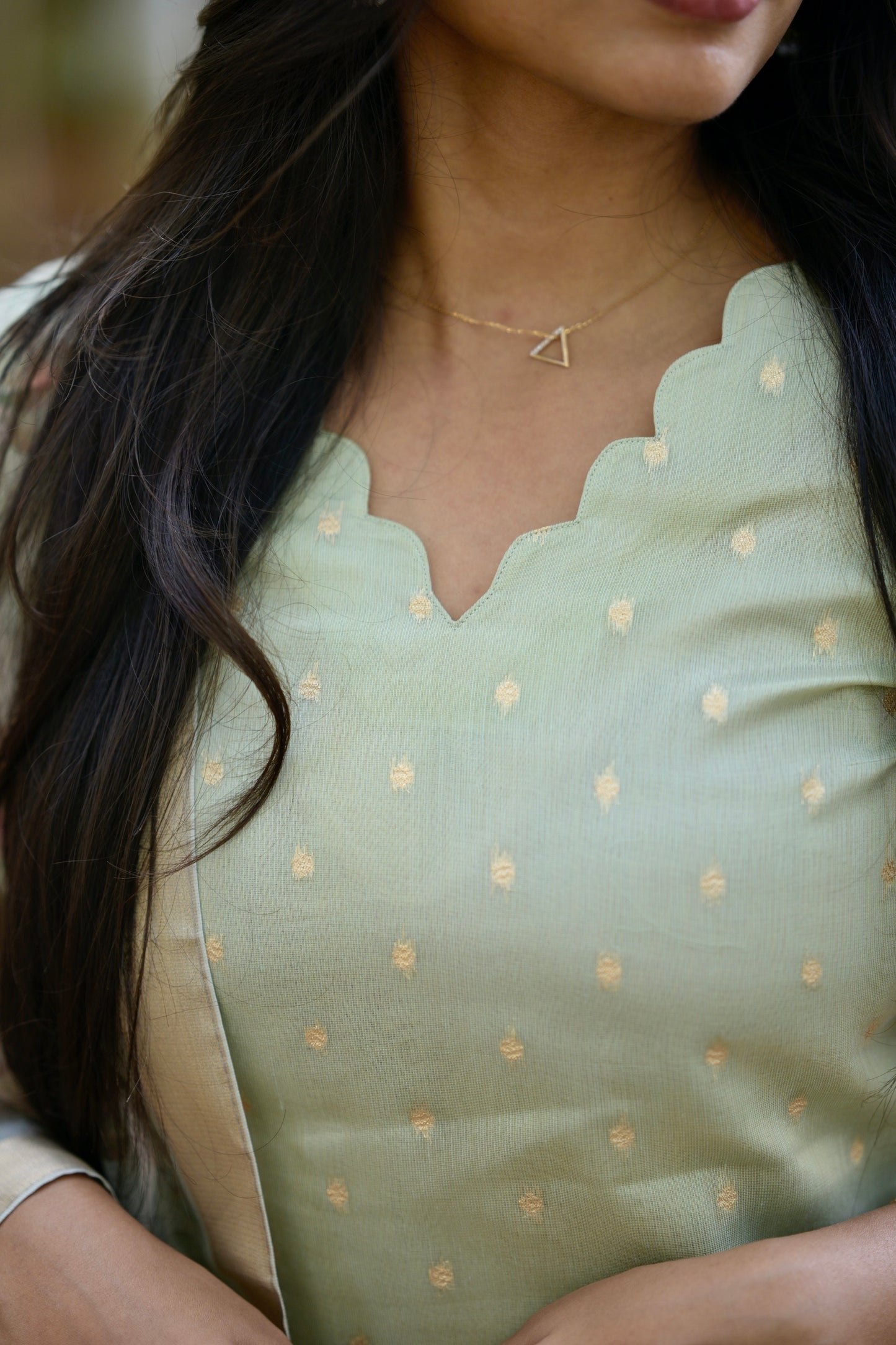 Tissue brocade salwar suit