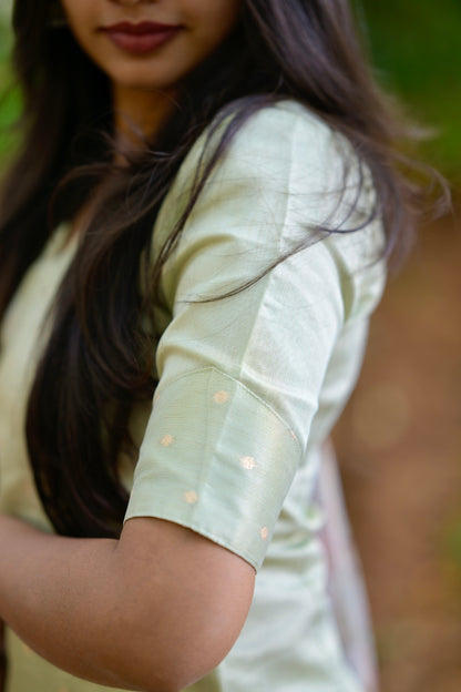 Tissue brocade salwar suit